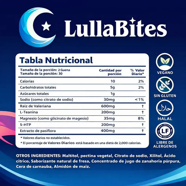 LULLABITES - GOMITAS NATURALES PARA DORMIR