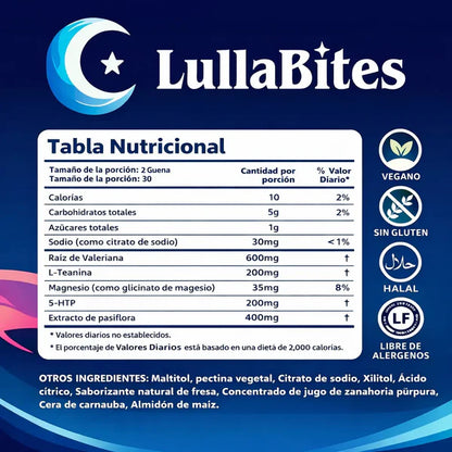 LULLABITES - GOMITAS NATURALES PARA DORMIR